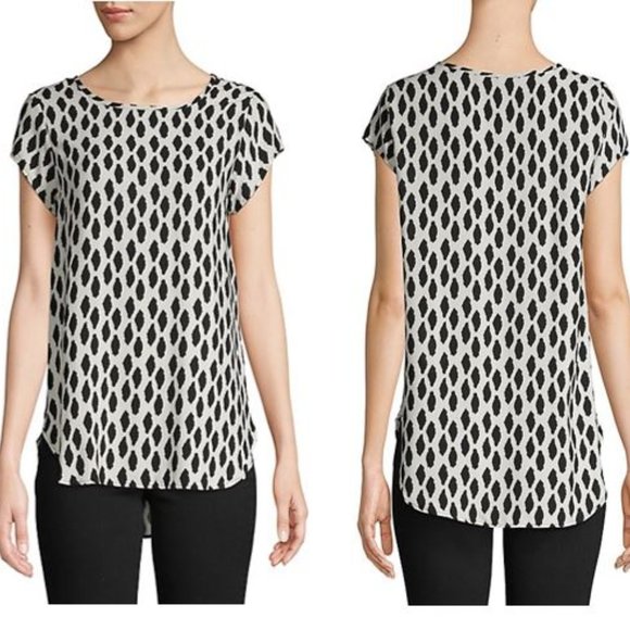 Vero Moda Zebra Print Black & White Tunic Blouse XS - Picture 13 of 15